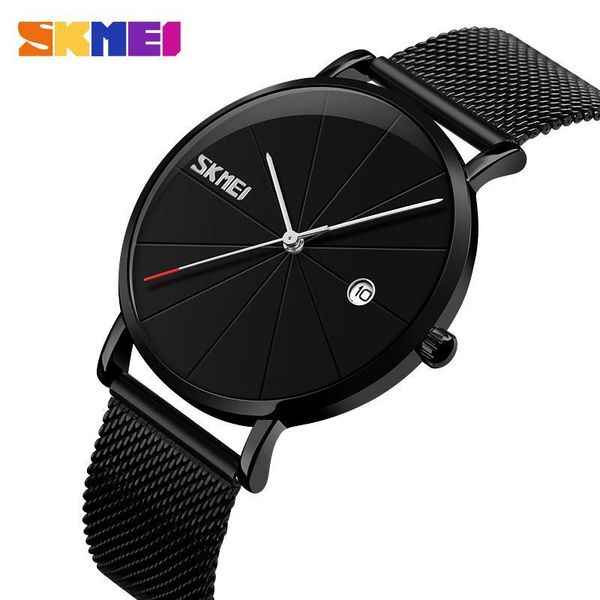 

skmei мужчины кварцевые наручные часы женские часы 30m водонепроницаемый большой набор календарь кварцевые часы relogio 9183 мужчина для, Slivery;brown