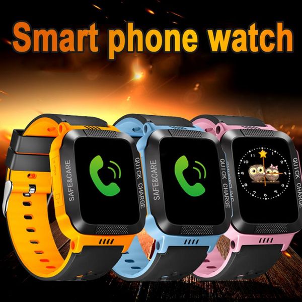 

1.44inch touch screen kids smart wrist watch gps tracker children sos dual way call anti-lost real time gps/lbs locator pedo