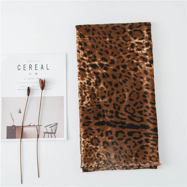 

leopard print scarf ma'am joker long a cotton scarf season shawl dual purposenew fashion, Blue;gray