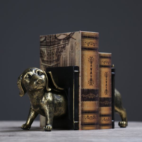 

dog bookends decorative animal shelf decor 1 pair