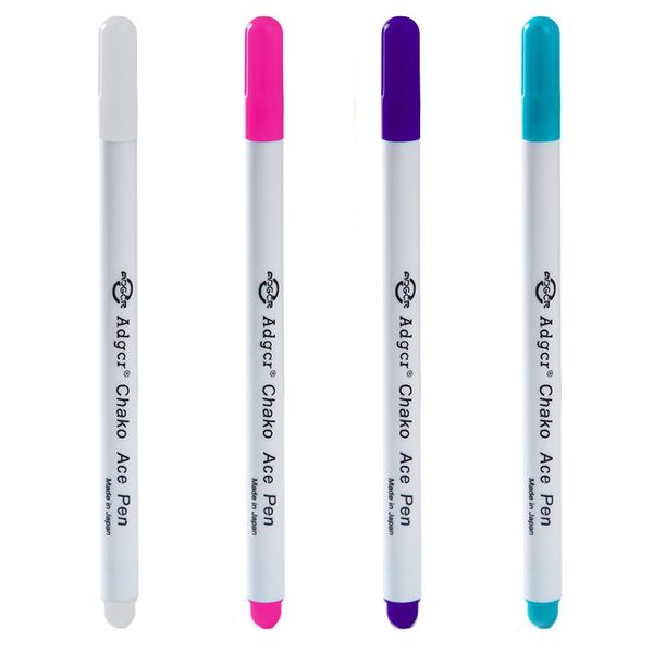 

sewing accessories 4 pcs 15.5cm patchwork needlework water erasable pens fabric markers soluble cross stitch chalk tool pencil, Black