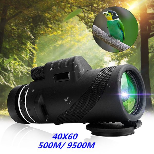 

new arrival 40x60 day & night vision dual-focus hd optics zoom monocular telescope waterproof super clear for outdoor hunting