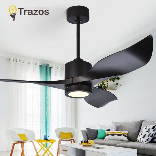 2019 Trazos 110 220v Ceiling Fans With Lights For Living Room