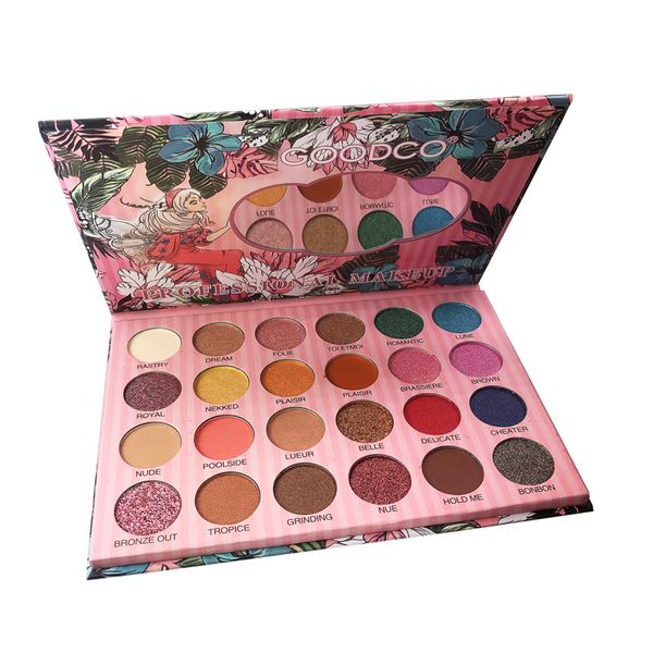 

goodco 24 colors eyeshadow palette foudnation makeup matte shimmer glitter eye shadow palettes de maquillage