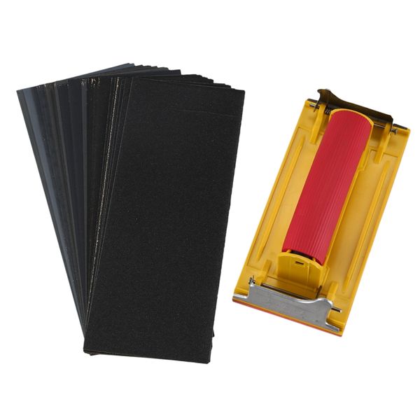 

36 pcs dry and wet sandpaper + sponge handle sanding sheets sandpaper block kit