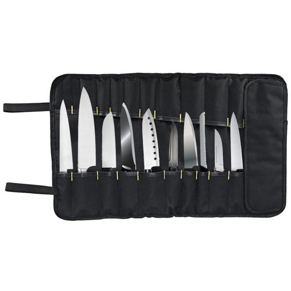

chef knife bag roll bag carry case bag kitchen cooking portable durable storage 22 pockets storage bottles jars