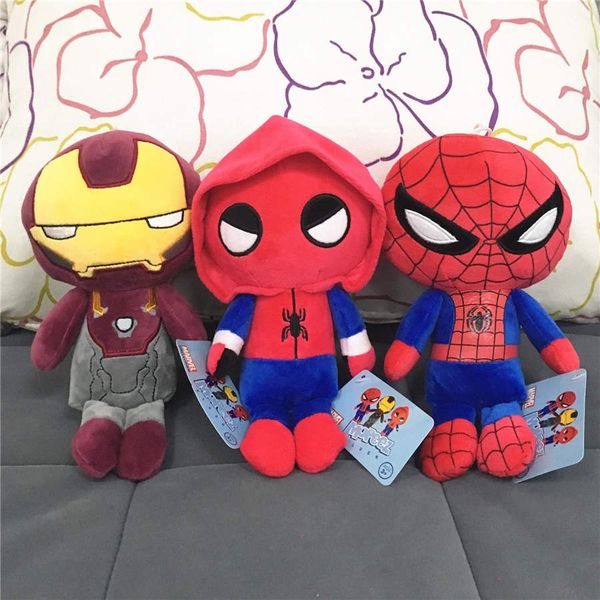 

8inch piderman homecoming plu h doll 25cm iron man cartoon children doll toy kid toy 3pc lot