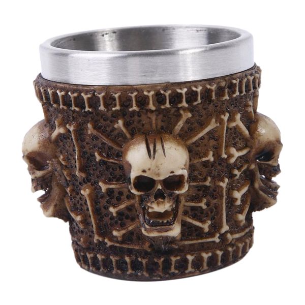 

3d skull beer mug stainless steel inside coffee beer tea drinking cup