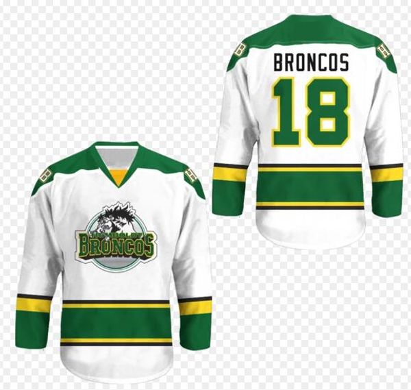 Humboldt Broncos 18 White Hockey Jersey 