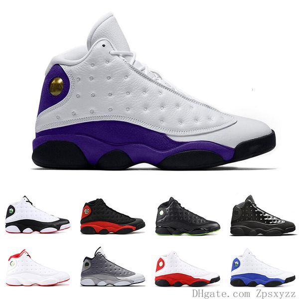 

2019 mens basketball shoes 13 13s court purple cap and gown bred atmosphere grey alternate chicago phantom sneakers sports trainers 7-13