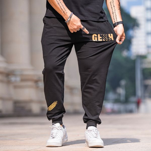 

mens pants sweatpants mens joggers pantalon trousers mens sweatpants casual trim and leg overalls jogging calabasas 2020, Black