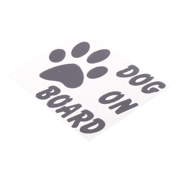 

dog on board footprint reflective car window sticker decal decoration