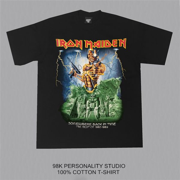 

iron maiden число зверя классических футболок женских рубашки хлопок рубашка t0174, White