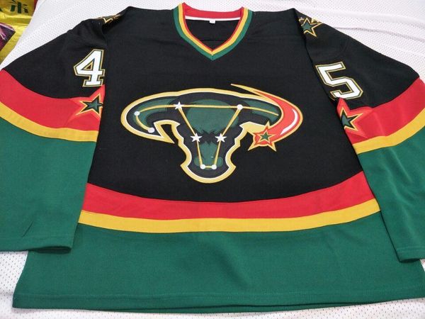 

мужчины # 45 брендан морроу даллас старс хоккей джерси или на заказ любое имя или номер джерси, Black;red