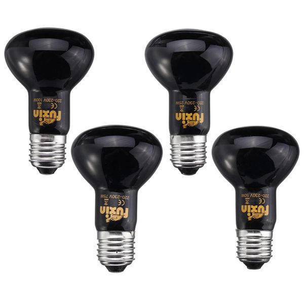 

25/50 / 75 / 100w r63 black moonlight uva излучатель нагреватель pet животных рептилии брудером тепла ночника