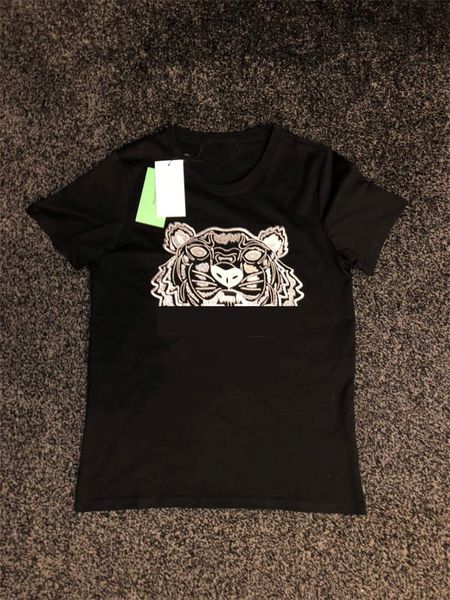 

summer t shirts for men tiger head with letter embroidery t shirt mens clothing short sleeve tshirt women tees s-2xl1, White;black