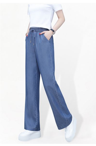 

the blue the new hang down loose feeling straight tall waist fall of casual pants