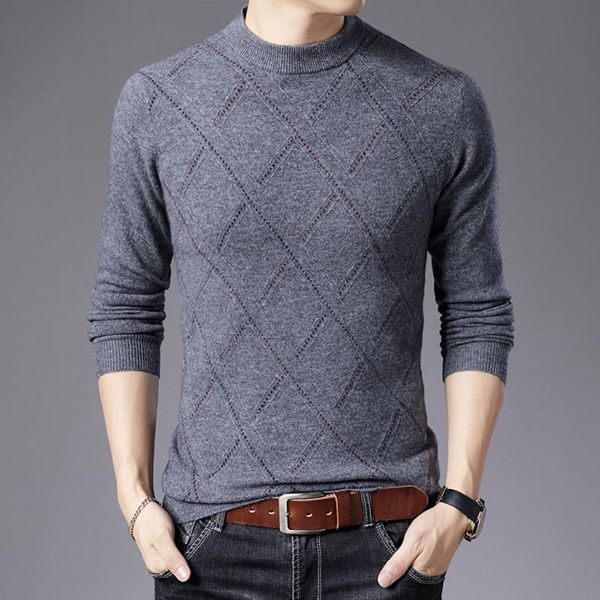 

100% шерсть мужчины knit tops свитер пуловер basic o шеи для зимы осени пледы вскользь bo21641231, White;black