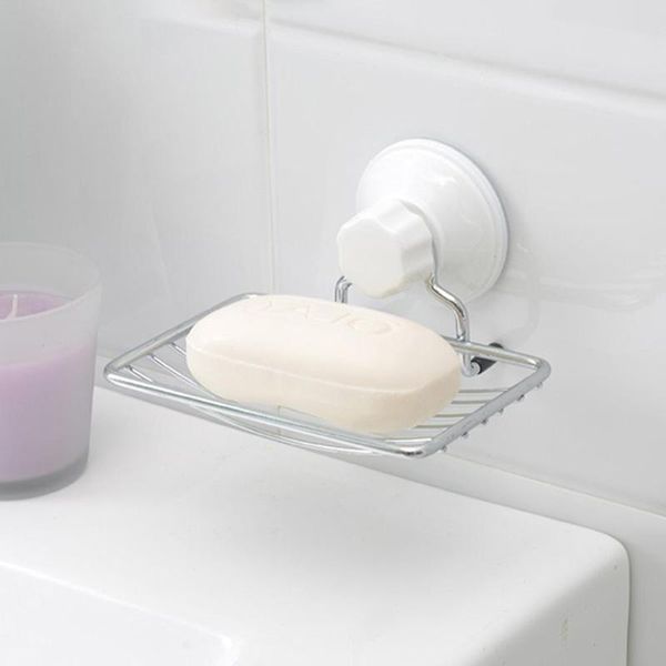 

stainless steel draining soap holder multifunction wall mounted strong sucker shower soap dish storage rack holder bathroom tray