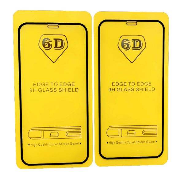 

full cover 6d tempered glass screen protector ab glue edge to edge for iphone xr xs max 100pcs/lot