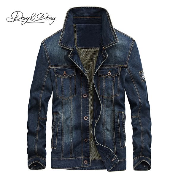 

men's jackets davydaisy 2021 arrival denim jacket men washed cowboy stand collar hip hop ripped street designer jeans coat dct-231, Black;brown