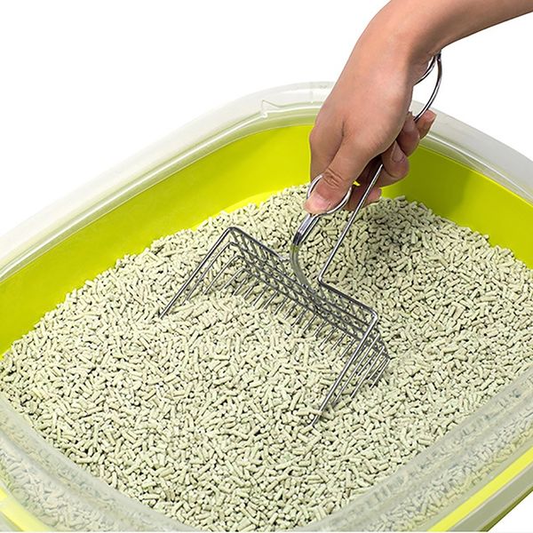 

metal cat litter scoop hollow pet cat toilet scooper with long handle jumbo cat litter scoop sifter shovel pet cleaning tools