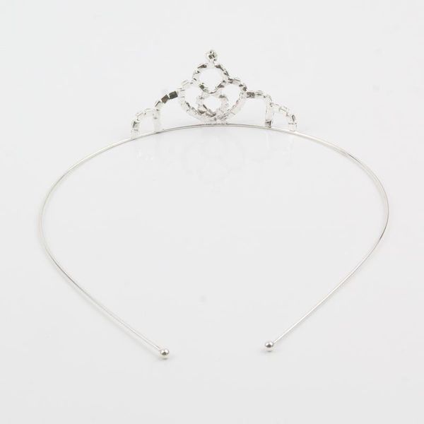 

hair accessories crystal princess headdress crown hairband mouth inlaid rhinestone head wear gift hairpin girl glory product, Slivery;white