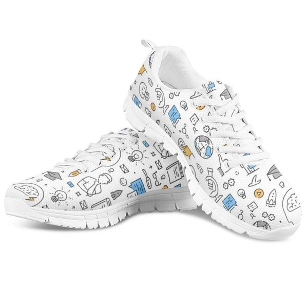 

lace up leisure running shoes woman cute dentist print flats custom casual women sneakers ladies mesh sport shoes