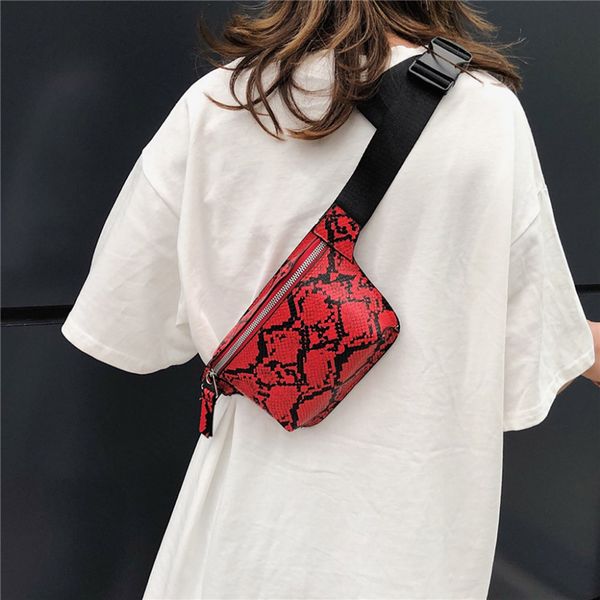 

luxury women outdoor zipper serpentine messenger bag chest bag waist phone messenger female shoulder ladies crossbody