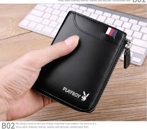 

designer bags locks men wallet men short youth zipper wallet learning version of the driver license leather card holder wallet, Red;black