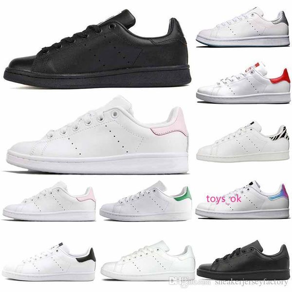 

stan luxury smith shoes for men women pink classic casual shoes white black red super star leather flats jogging comfortable designer shoes