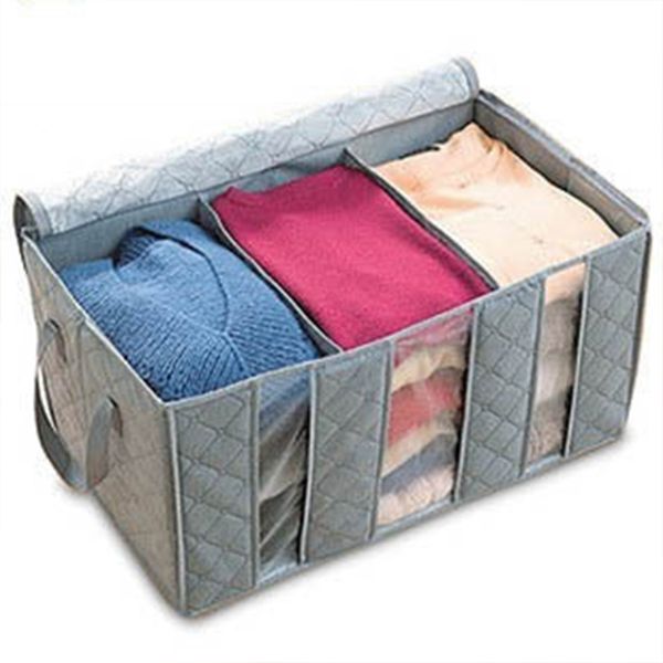

foldable suitcase storage box portable clothes organizer tidy organizers pouch non-woven breathable home quilt fluffy toys bags