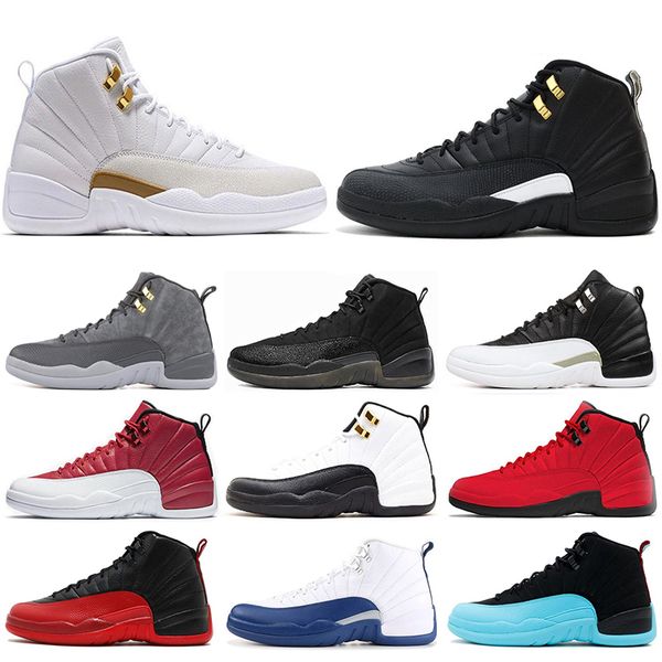 

12 12s men basketball shoes sneakers black white playoff the master gym red gamma blue 12s mens sports shoes 7-13