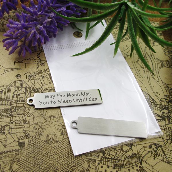 

40pcs--"may the moon kiss you to sleep untill can"stainless steel charms more style for choosing diy charms pendants for necklace, Bronze;silver