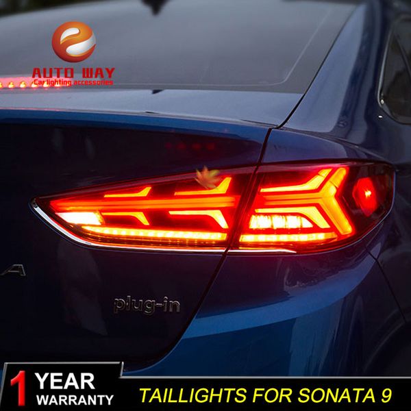 

car styling tail lights taillight case for sonata 9 2018 2019 taillights led sonata taillght rear lamp led drl