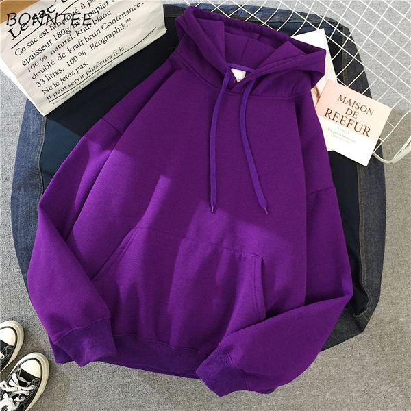 

hoodies women trendy printed lovely leisure warm clothing womens thicker soft student hooded korean loose all-match, Black
