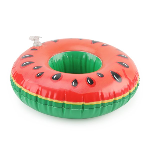 

2pcs/lot watermelon dot seats set inflatable water coke cup drink party raft holder swimming pool decoration