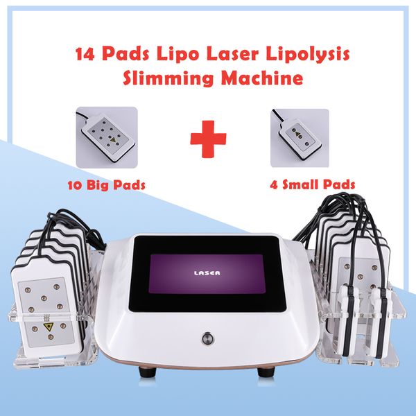 

650nm lipolaser lipo laser slimming beauty machine diode laser fat burning remover body shaping weight loss 14pcs paddles instrument