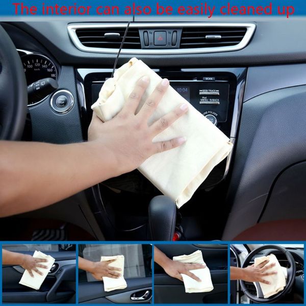 

natural chamois leather car cleaning cloth wash suede absorbent quick dry towel
