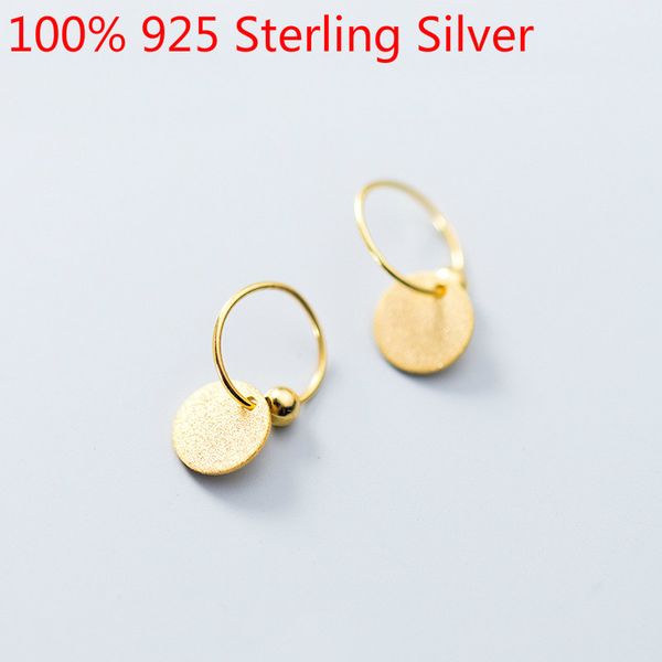 

hoop & huggie korean simple silver gold earrings trendy 925 sterling circle for women wedding statement jewelry brincos, Golden;silver