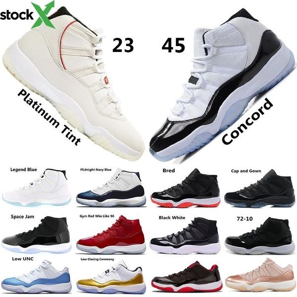 

with box 11 11s low high le space jam tint concord 45 basketball shoes men women bred midnight navy gamma blue j11 sneakers