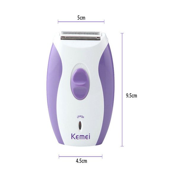 

kemei km-280r fast shipping women rechargeable epilator portable feminine electric lady shaver hair removal shaving machine isboo