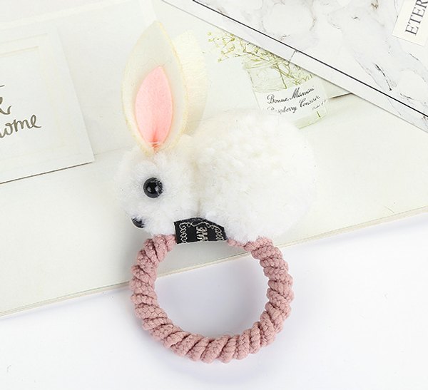 

ribbon dot gum hair accessories girls hair ornaments elastic ring rubber random color head headband kids headwear, Slivery;white