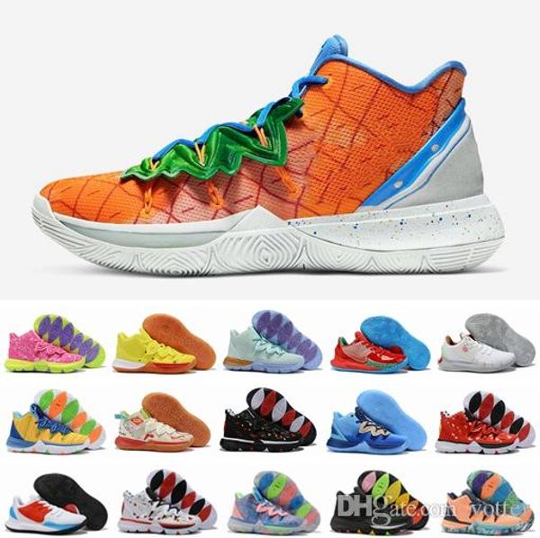 

kyrie mens tv pe basketball shoes 5 for 20th anniversary irving 5s pineapple house graffiti x squidward sponge patrick krabs men sneakers