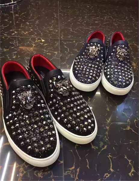 

black blue fashion mens designer flat shoes sneakersdesigner leather patchwork trendy dress casual shoe sneakers