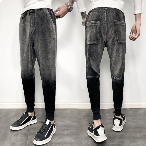 

2019 men casual harem pants sweatpants joggers pant cotton splice black male streetwear hip hop trousers pantalones hombre
