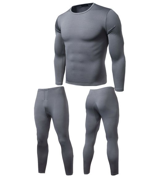 

hirigin 2019 men casual winter warm sport cotton underwear thermal under clothes 2pcs sleepwear set, Black;brown