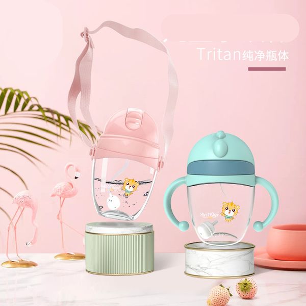 

baby bottles# 240ml drinkware tritan traning sippy cup leak-proof drinking bottle cups water milk kettle anti-choke for born box pack