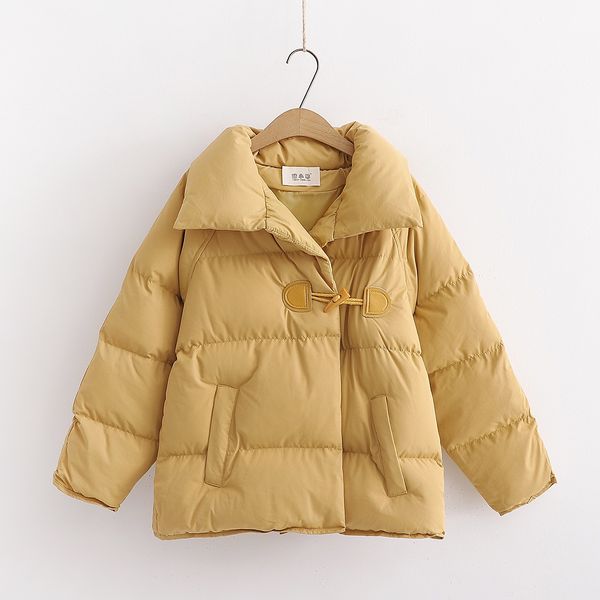 

winter new style women's dress korean-style versatile loose thick cotton-padded clothes large lapel single toggle cotton coat co outdoo, Blue;black