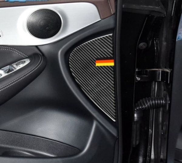 For Mercedes Benz Glc 2016 2018 C Class 2015 2018 Carbon Fiber Car Interior Door Decorative Stickers Cover Trim Car Mats And Seat Covers Car Mats And